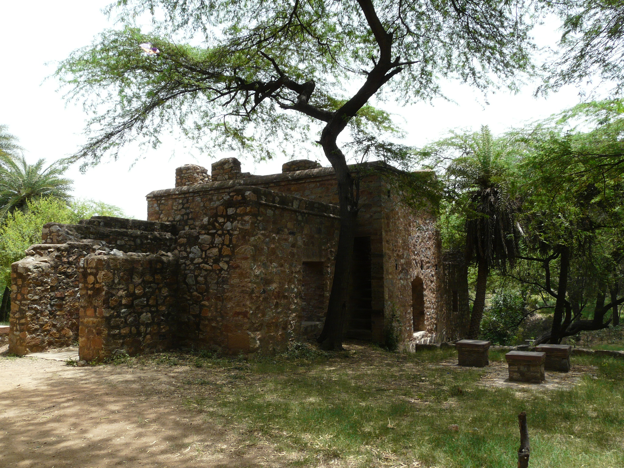 an old castle ruins in the forest