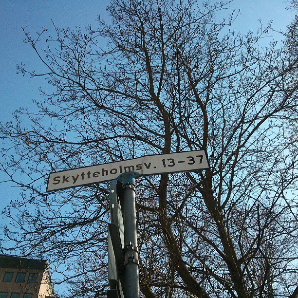 the street sign at skyhou avenue in new york city