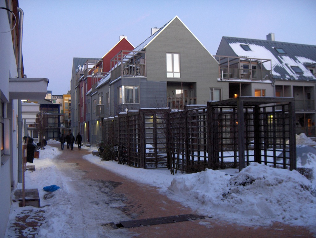 an image of people walking down the street in the snow