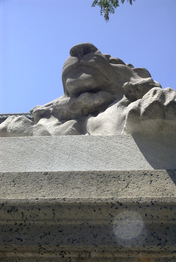 a sculpture with rocks and rocks around it