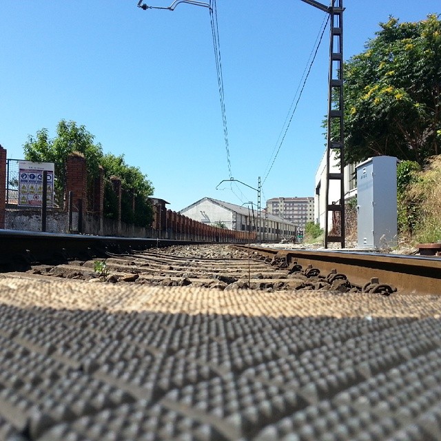 a train track that has been laid out