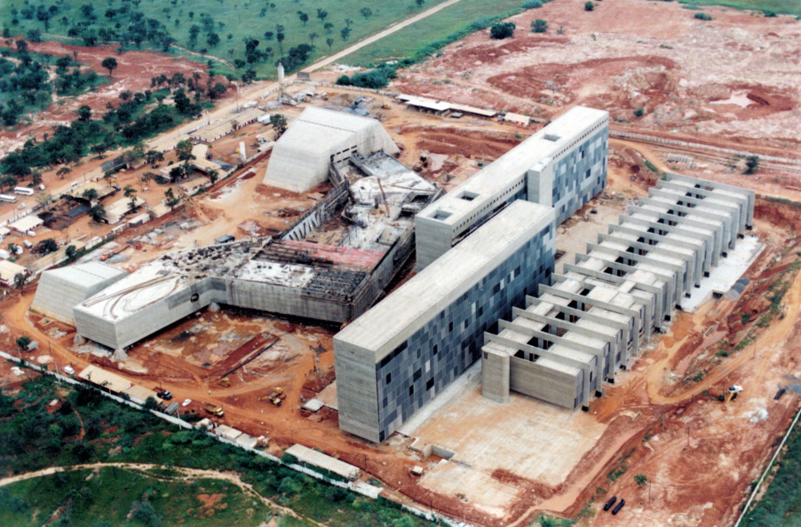 an overhead view of a large industrial building