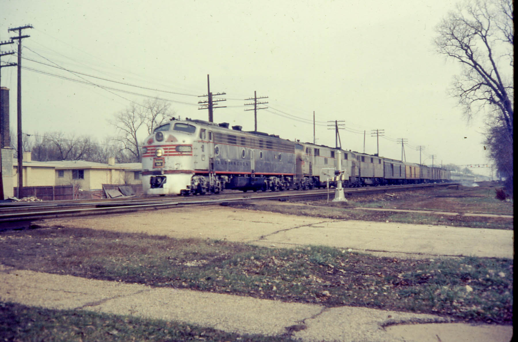 an old train that is parked on the tracks