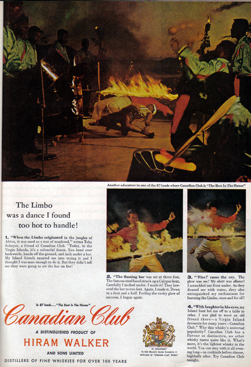 a magazine advertit featuring a fire with some musicians