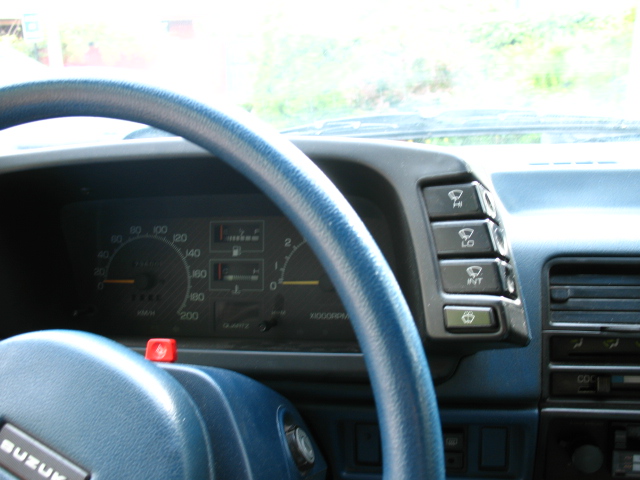 the instrument inside a vehicle on the dashboard