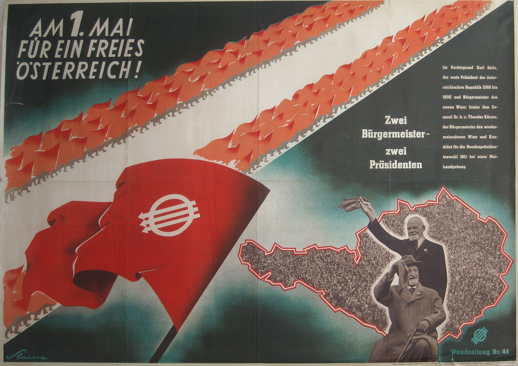 a poster advertising an upcoming campaign to counter the illegal use of the austrian flag