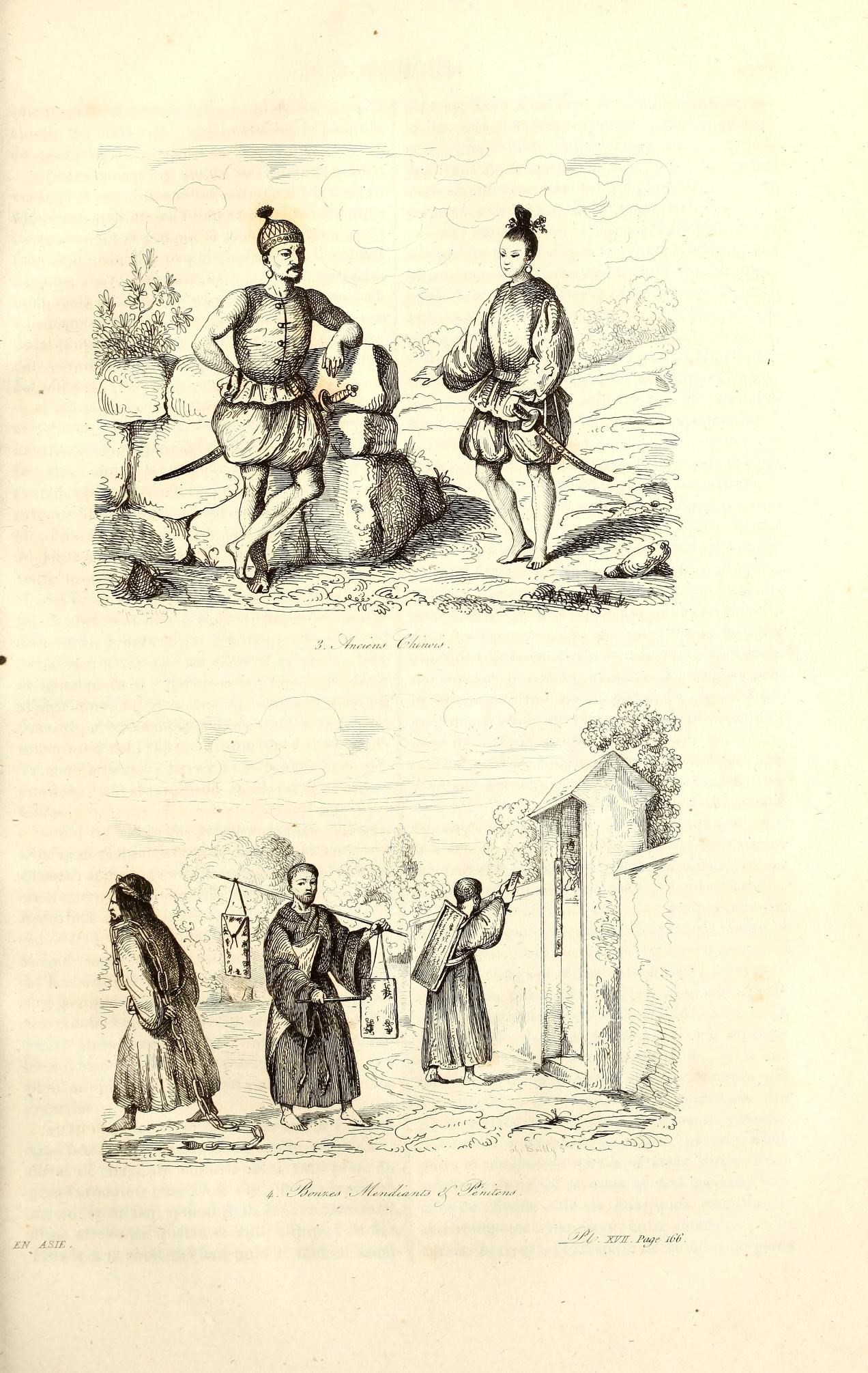 several pictures of women and men in colonial garb