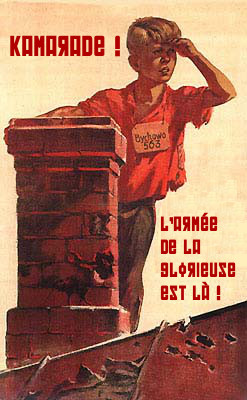 the poster shows a boy standing on a roof