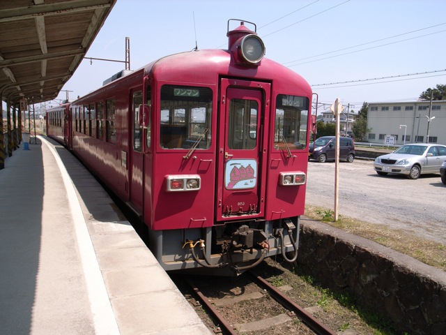 a train is parked at the train station