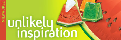 a bunch of watermelon slices with the word unlikelyly inspirational on it