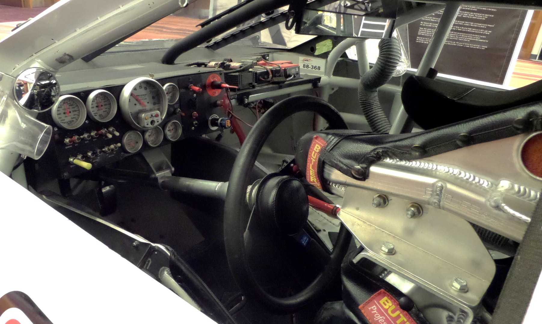 a dashboard s from inside a race car