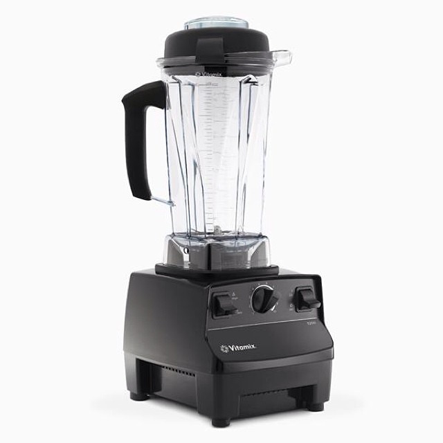 an empty black blender with its lid open