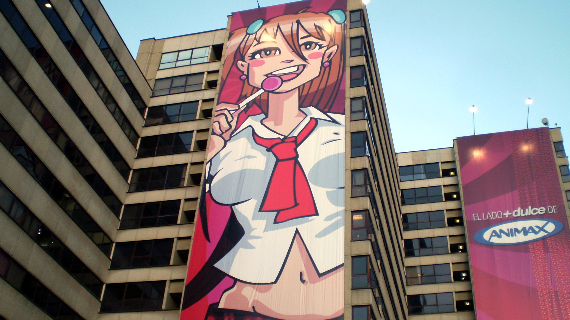 the large banner shows an anime girl standing with a toothbrush in her mouth