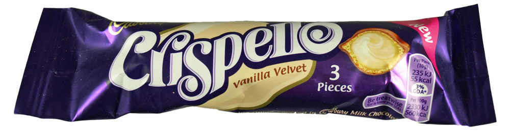 a purple bag of crispole on white