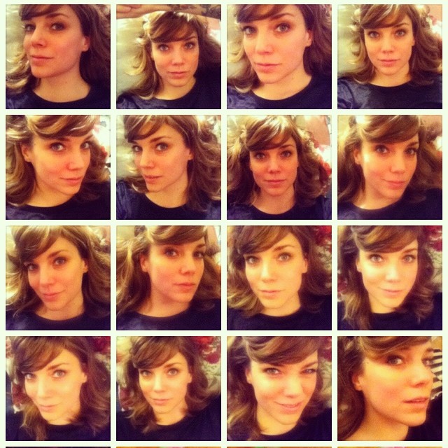 various expressions of a woman making different faces