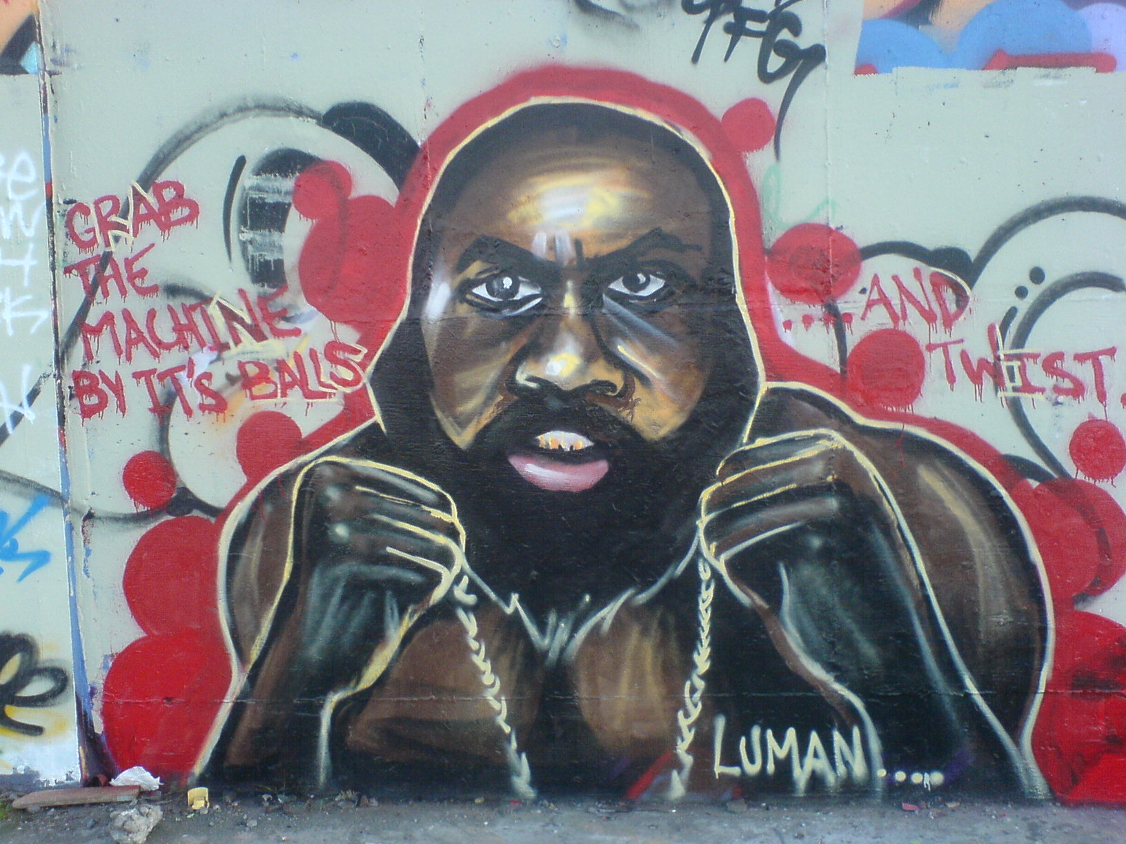 a mural of an image of hip hop hop hop