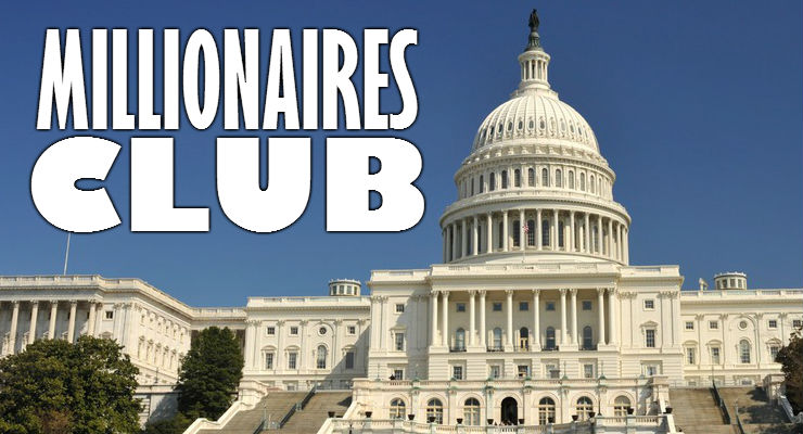 the white house with text overlaid says millionaires club