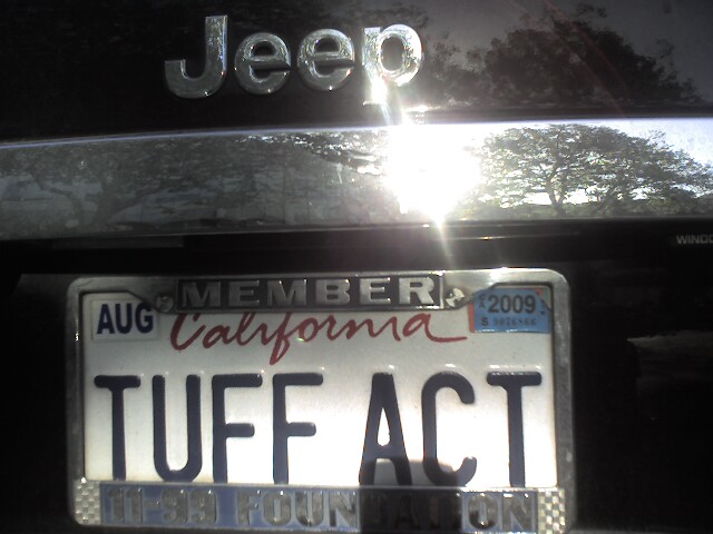 a bumper that has been decorated with some writing