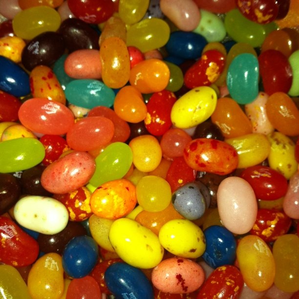 a large pile of jelly beans