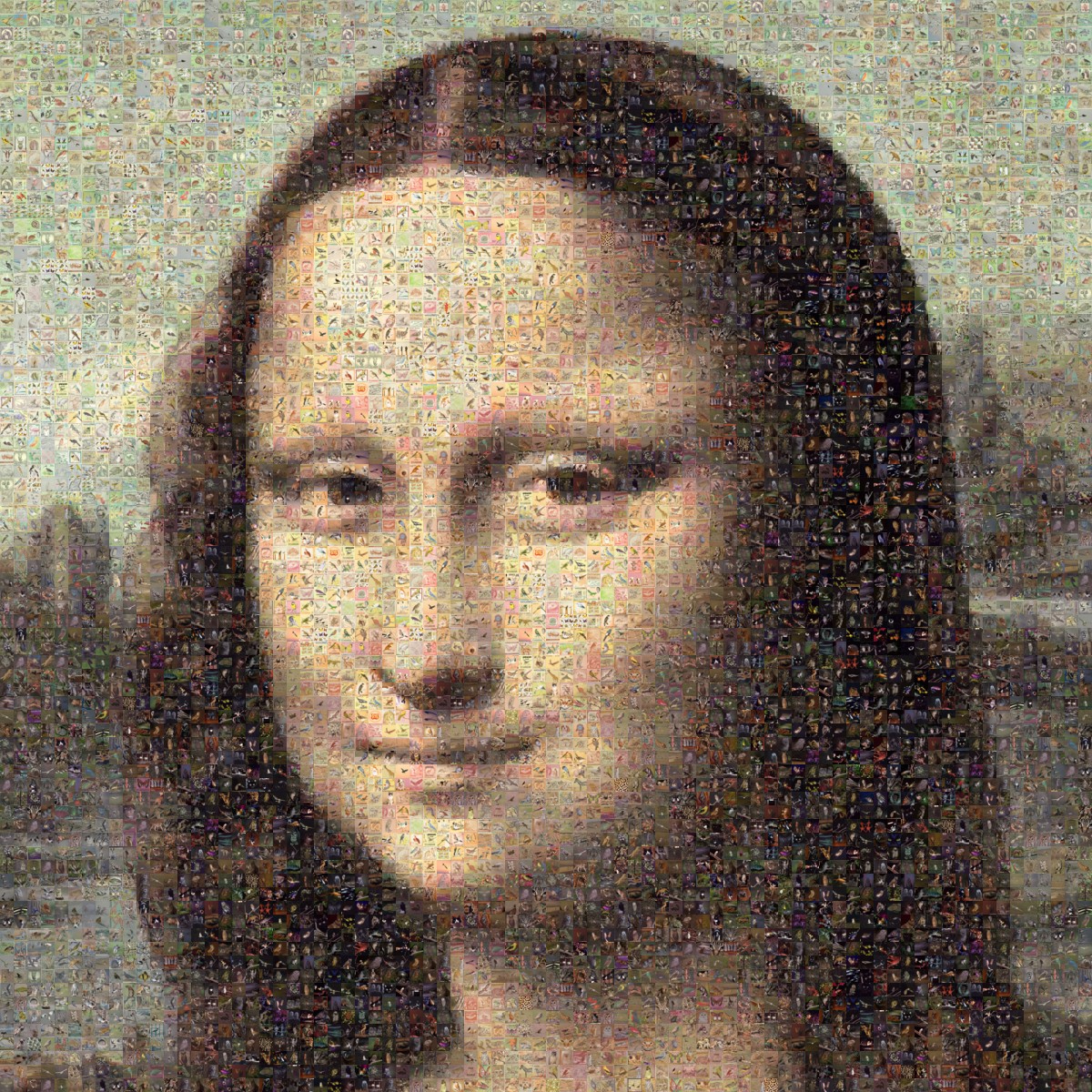 an altered image of the monaroce woman's face