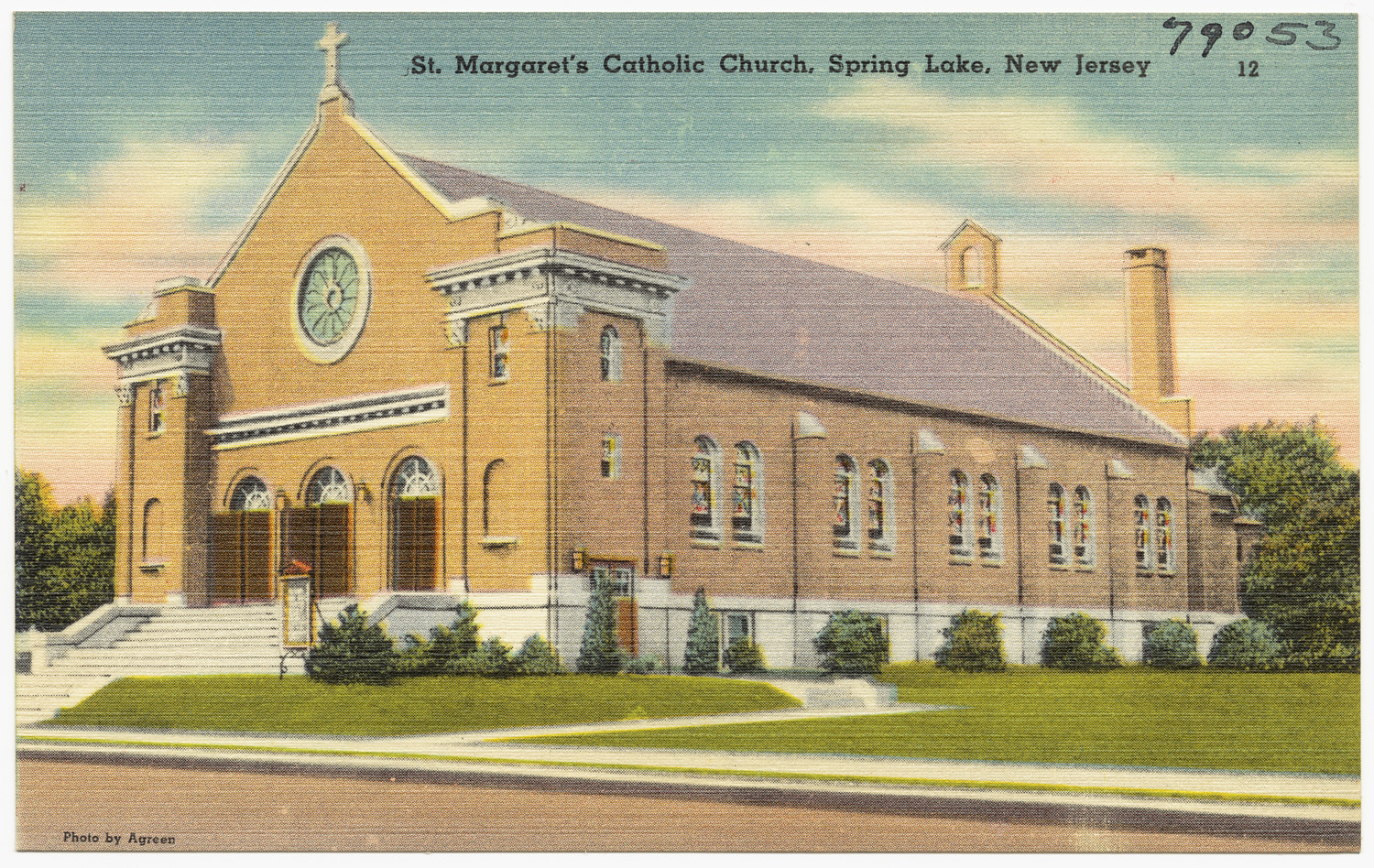 an old fashioned picture of the st marys catholic - church in new haven