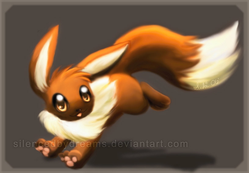 a digital painting of an orange and white squirrel