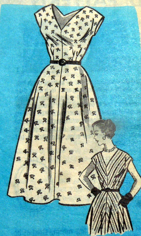 a woman's dress with a collared neck and skirt on it