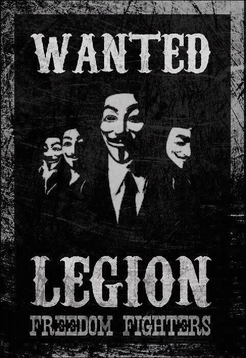 an advertit for the wanted legion with faces in them