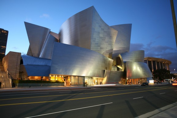 an exterior of a modern, art and architectural building