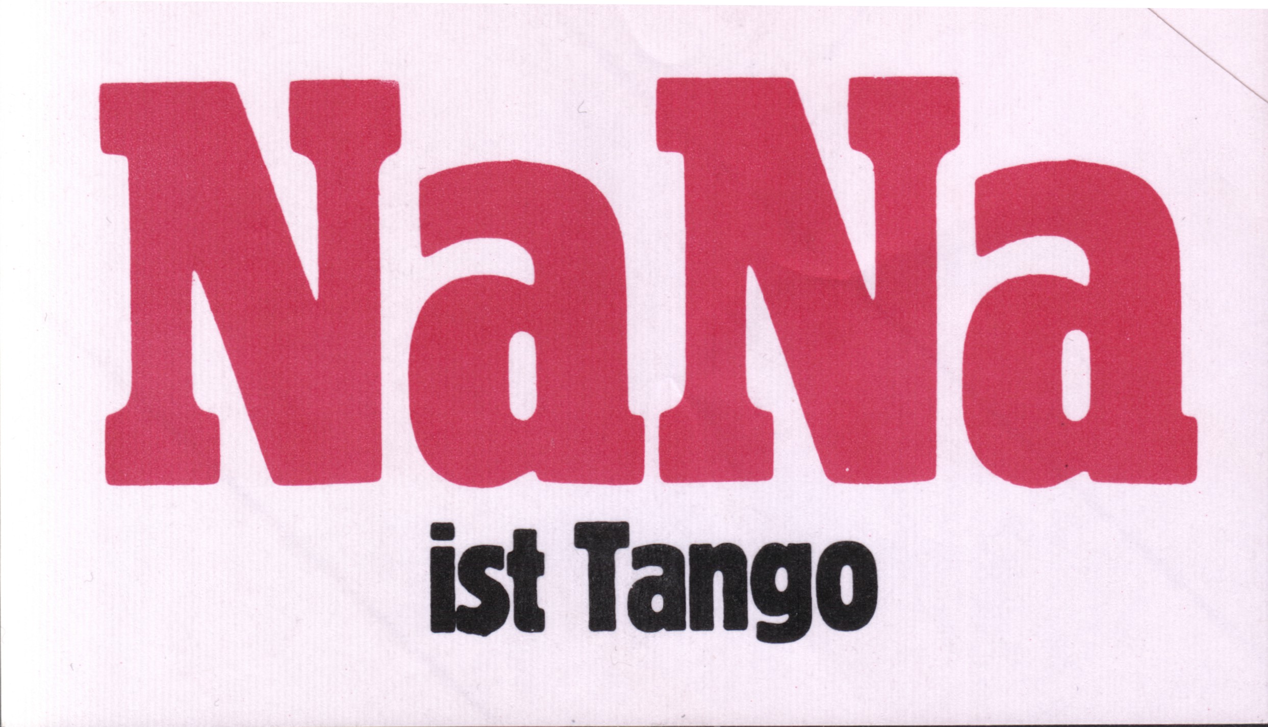 red type on white background for manda ist tango
