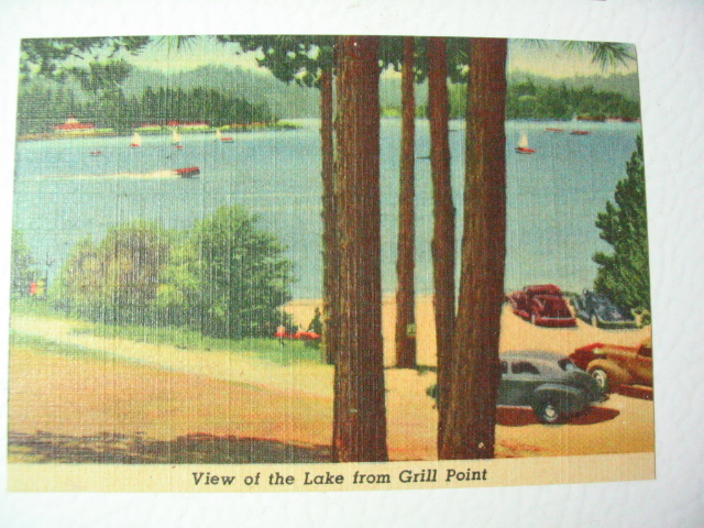 an old advertit from the 1950's of lake michigan