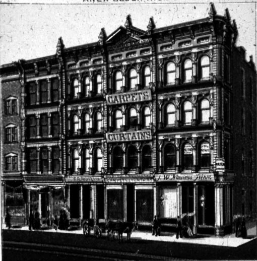 an old black and white drawing of a building