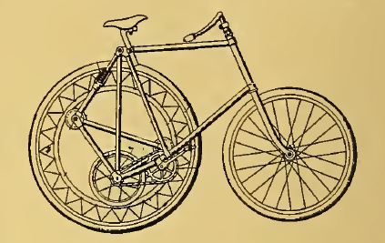 a drawing of a bicycle with a brown background