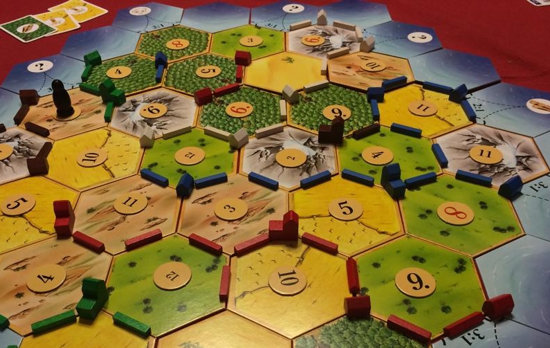the board game is made up of settlers and settlers from different countries