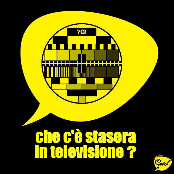the television question with a large yellow speech bubble