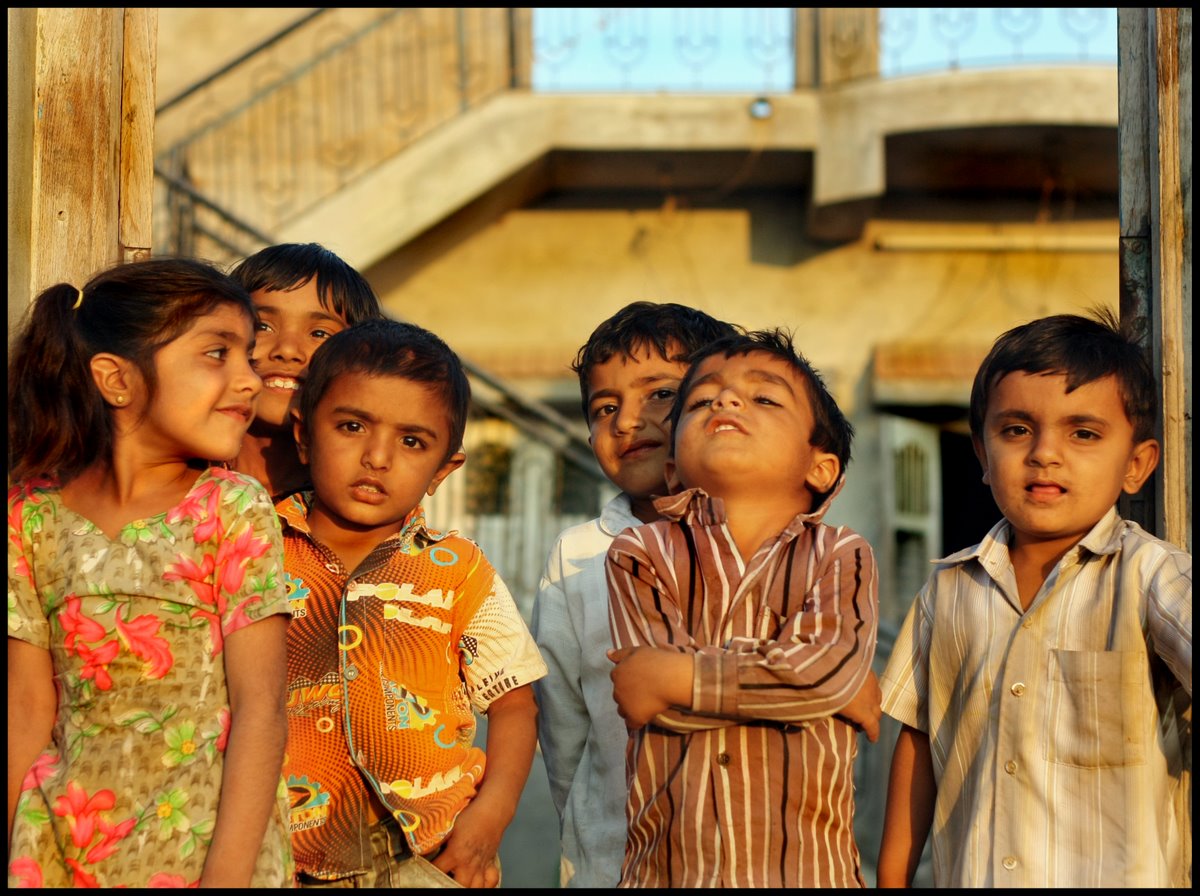 a group of s are standing in a line