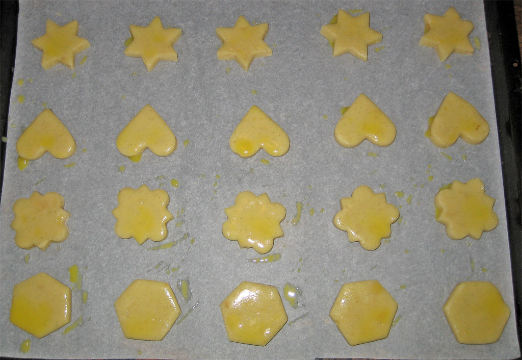 the cookies are yellow and ready to be baked