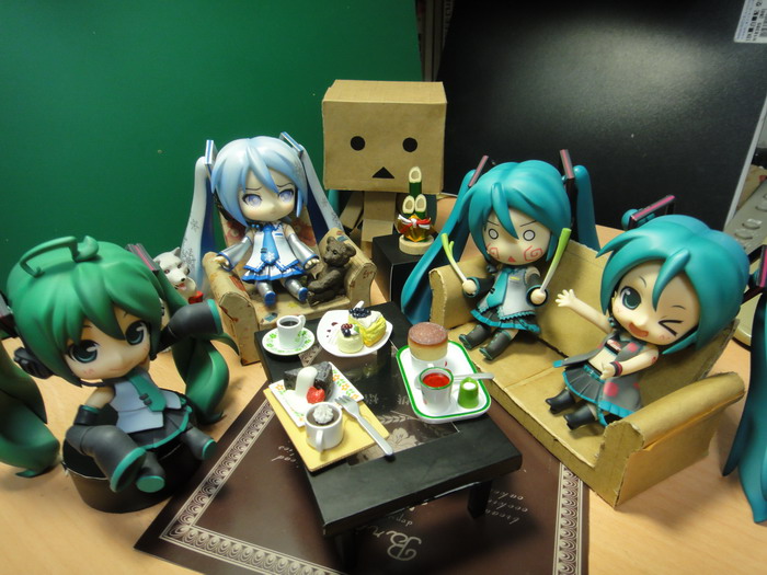 anime anime figurines on the table