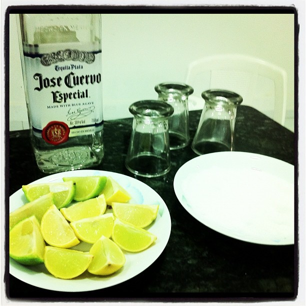 some pieces of lemon sitting on a table