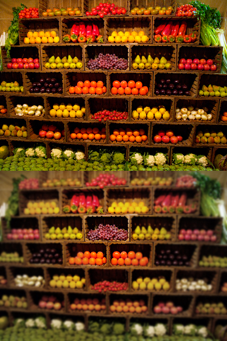 there are many different types of fruits in the display