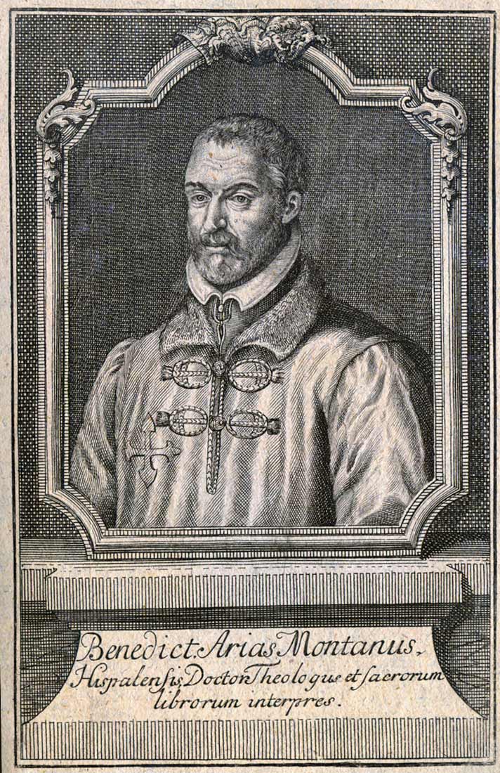 an engraving of a man in a religious outfit