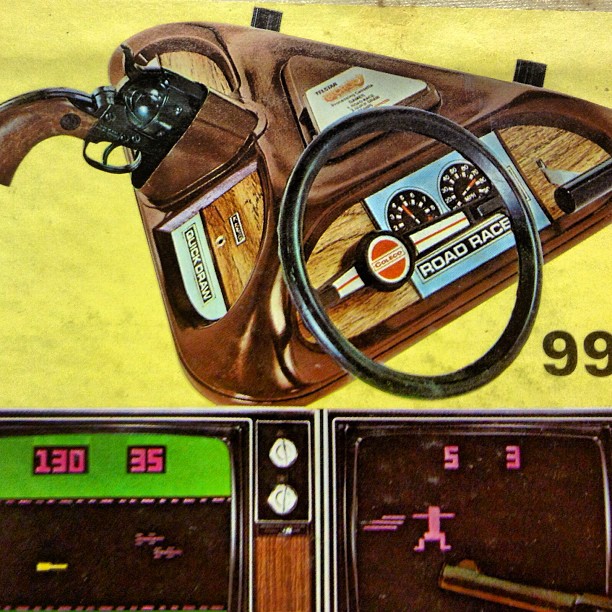 an old fashioned game showing the gun as if it was in a gun control machine