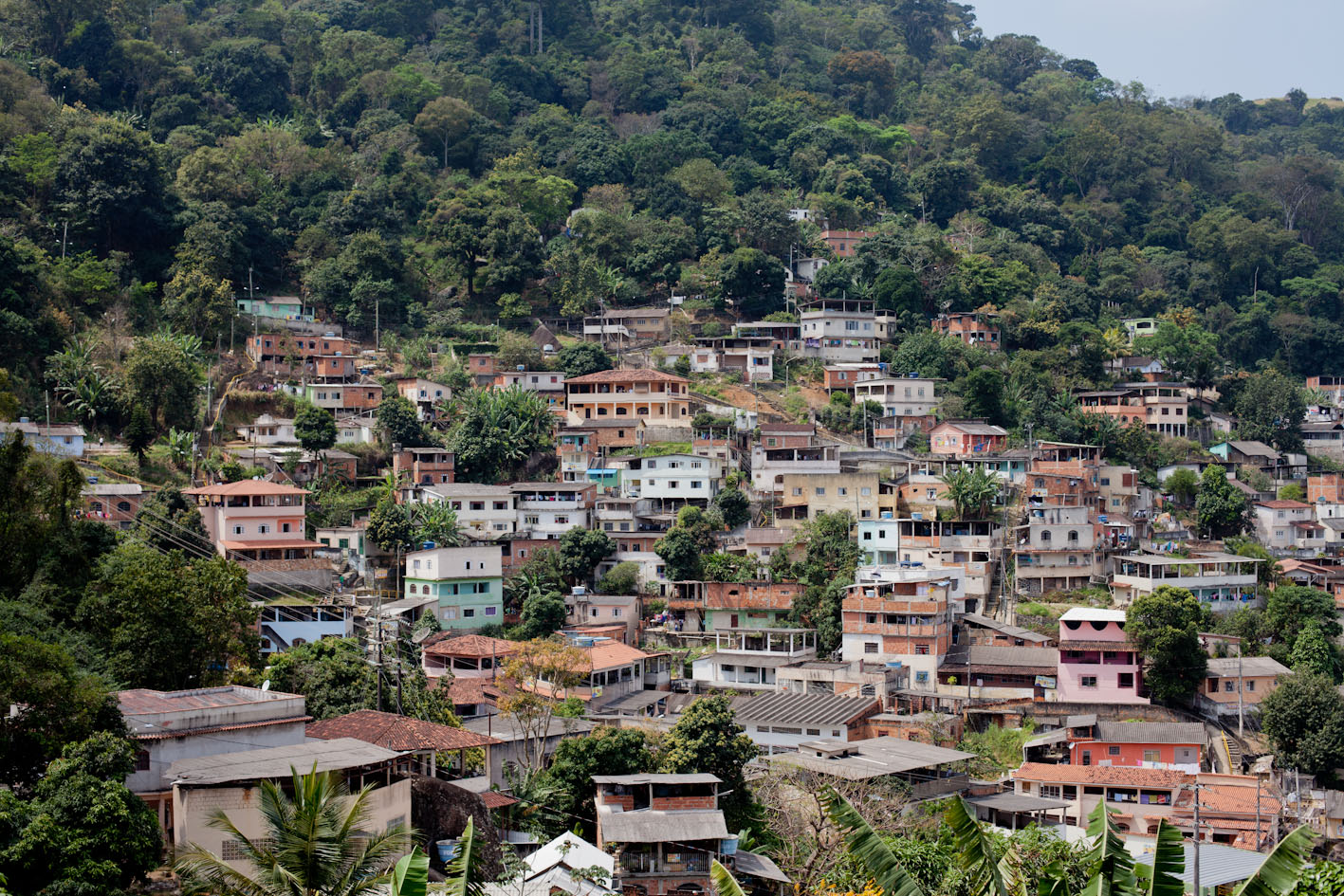 a small town on a hill with a lot of buildings