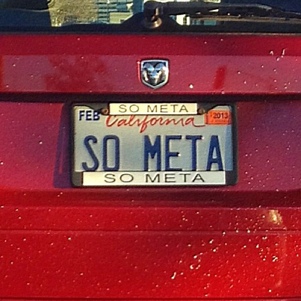 the rear of the california plate is red