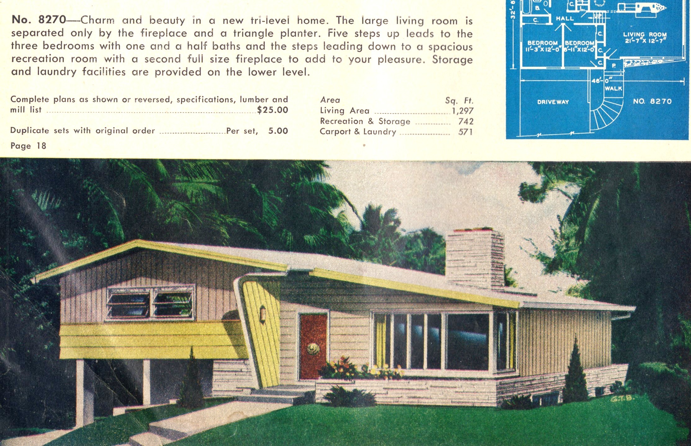 the vintage house was featured in an old magazine