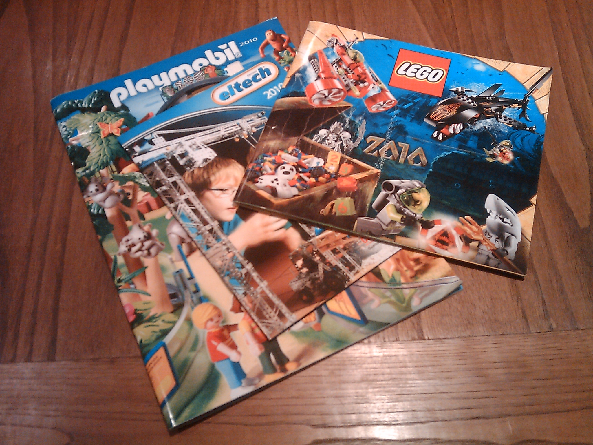 the two magazines have many lego minifigures