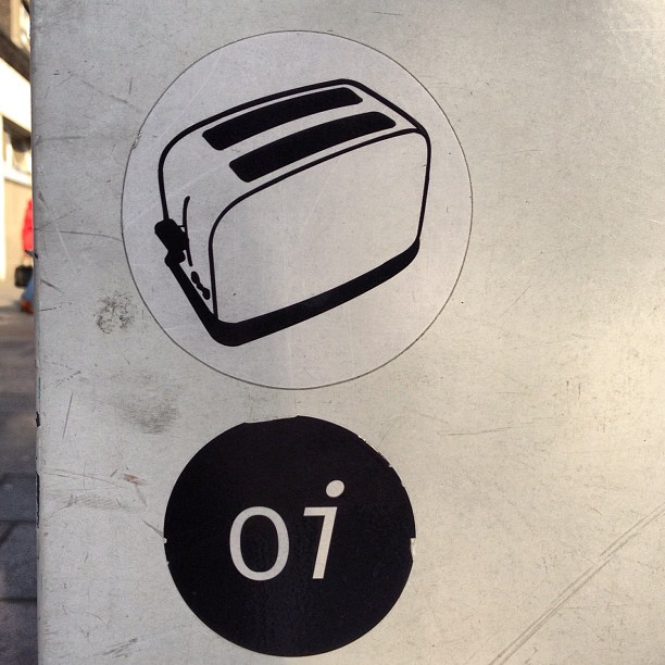 a sign indicating the number of different kinds of toasters