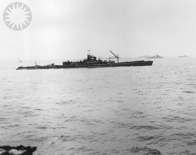 black and white po of large ship in water