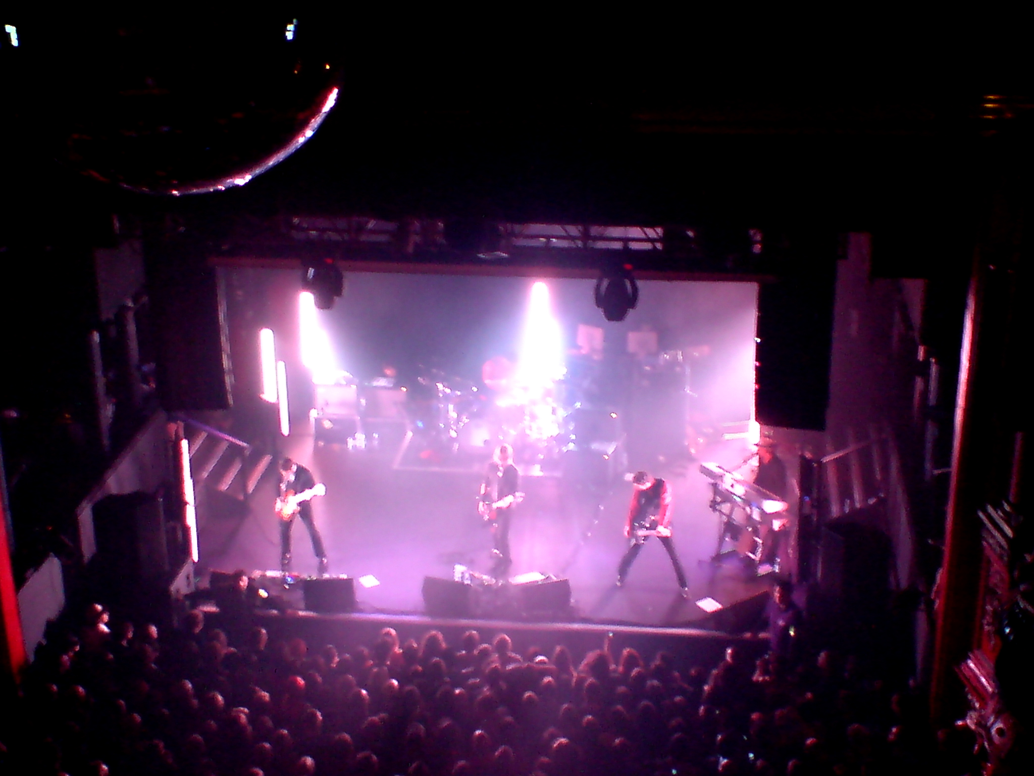 a live concert is pictured from the stage