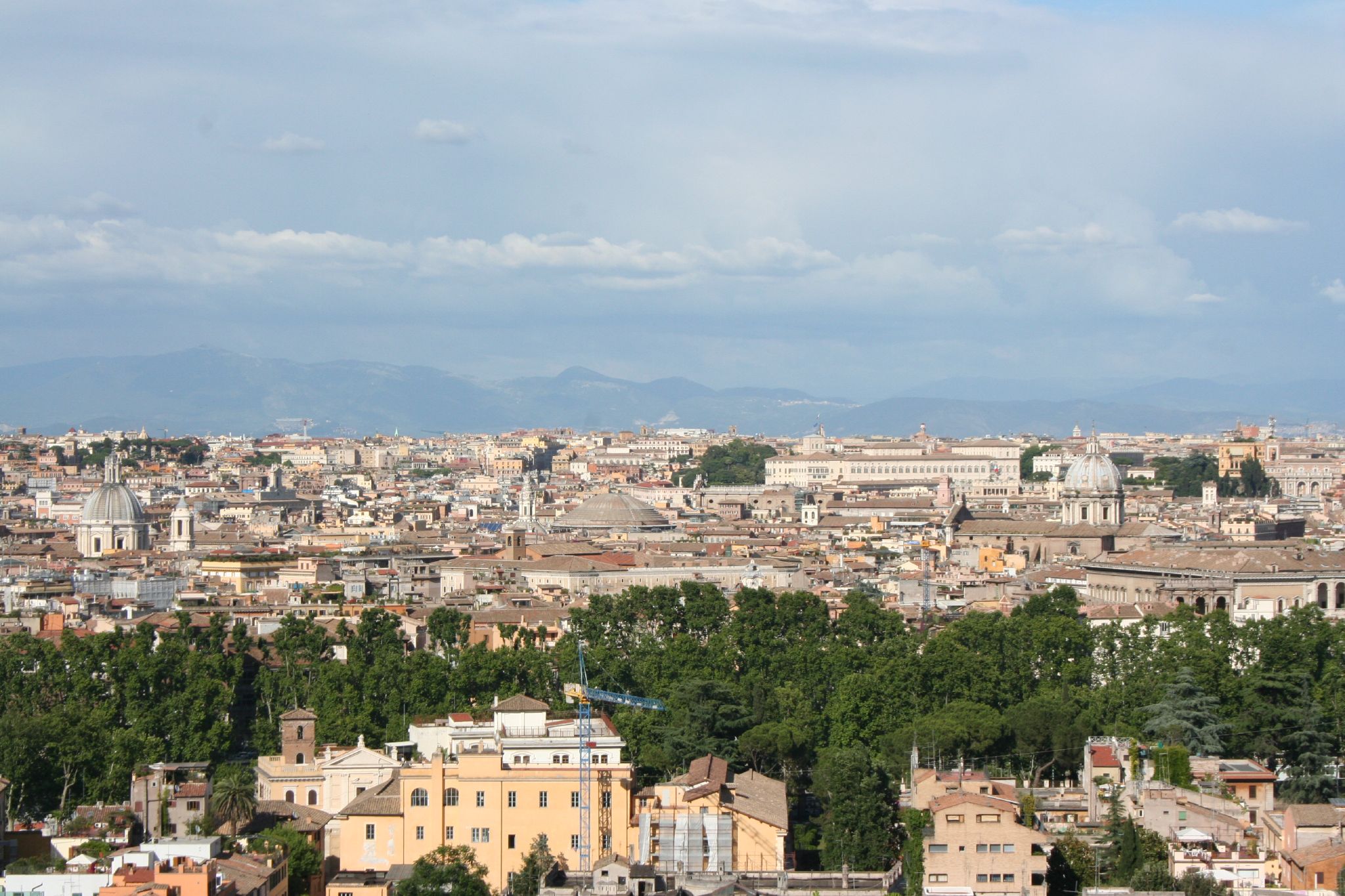 a panoramic view of an urban city from a height